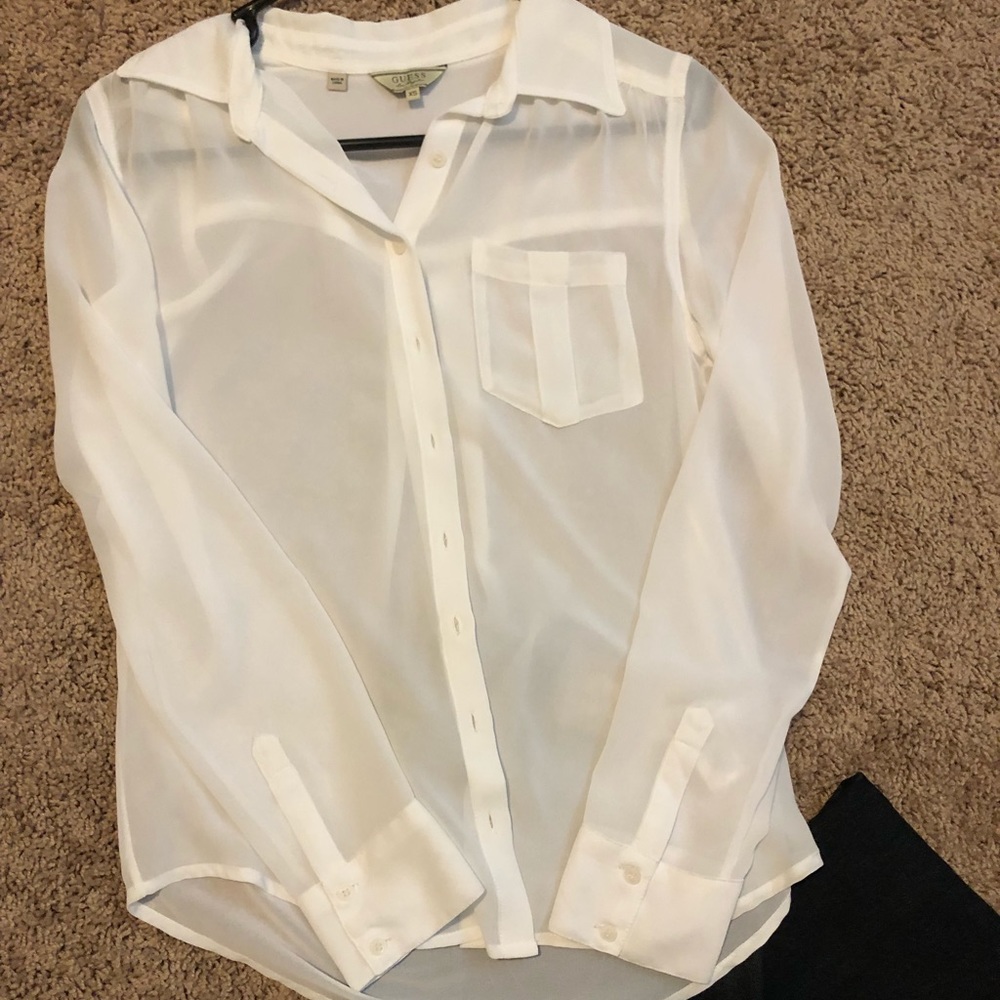 Guess Button Up Top